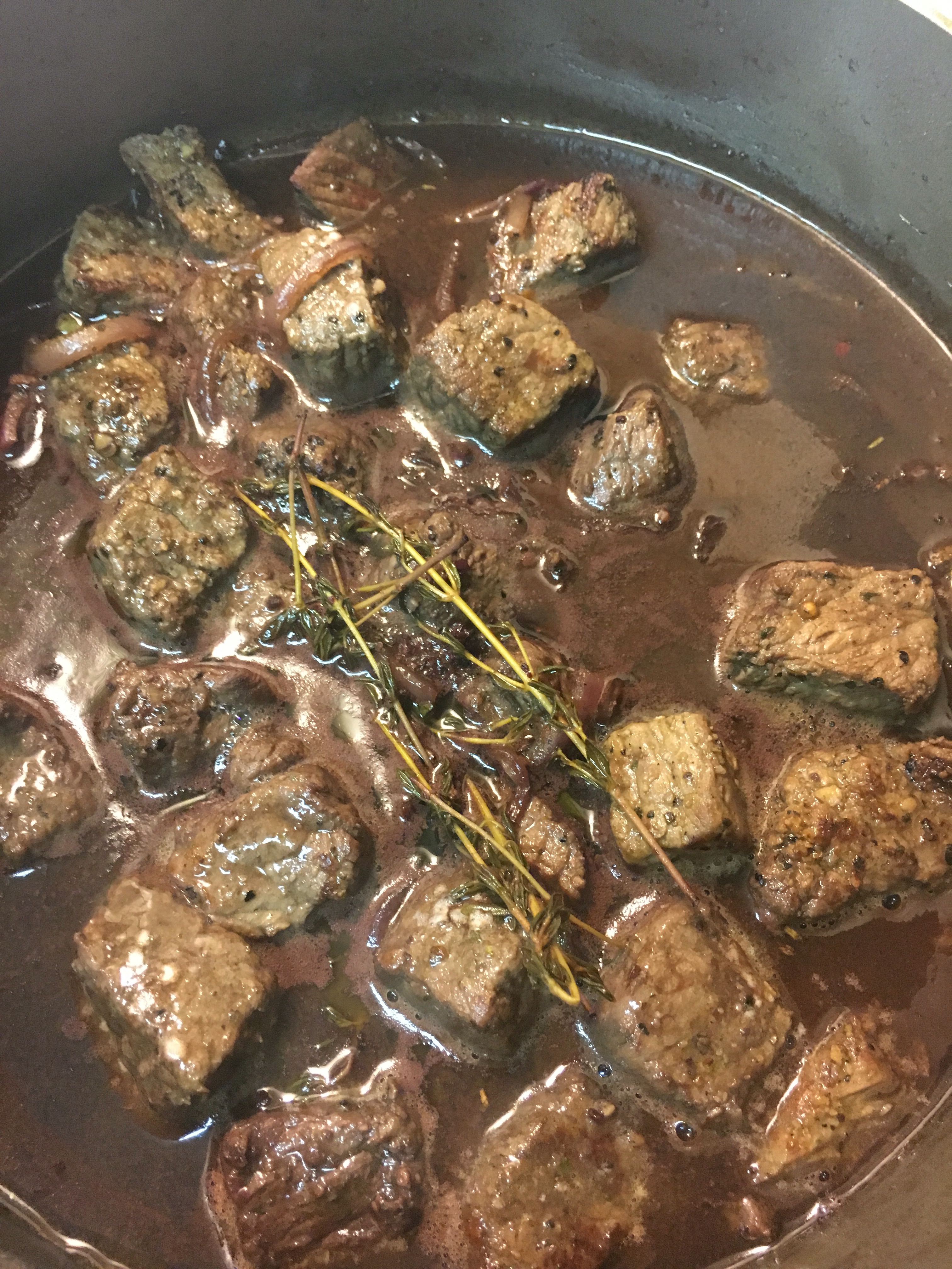 Beef in Wine Reduction