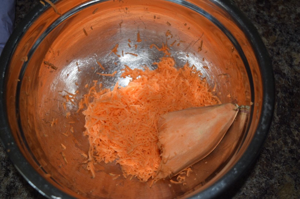 Shredded sweet potatoes 